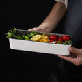 Luxury retro ceramic rectangular plate - stylish and high-value for fruit, desserts, pastries, and sushi presentation