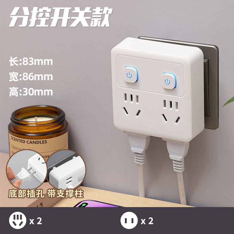 Wireless fast charging socket 86-type slim converter multifunctional power strip with usb port expansion and surge protection