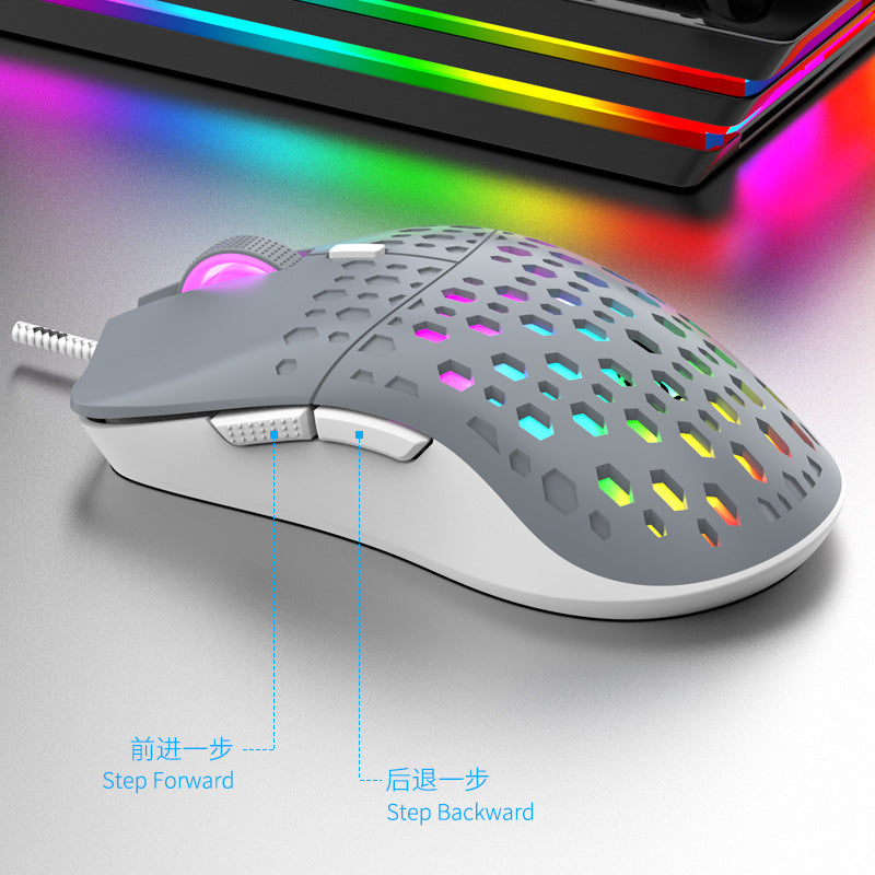 Raiku g701 gaming mouse - ergonomic design, cool led lighting, braided cable - wired mouse for cross-border e-commerce (amazon)