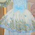 Girls' summer bowknot sequin floral mesh tutu dress -  new stylish princess dress for baby girls