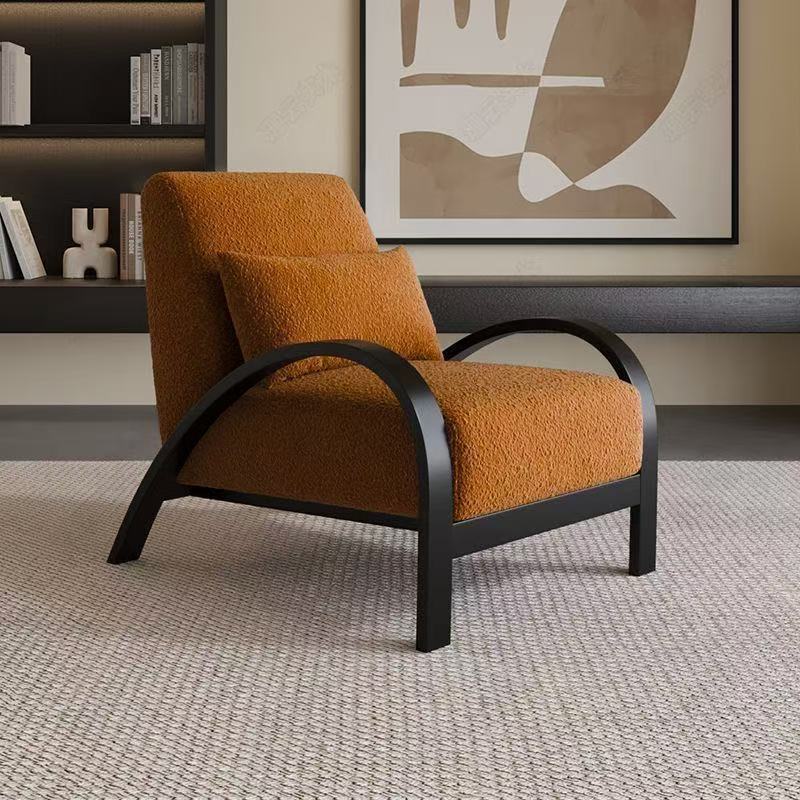B&b medieval style fabric casual chair hotel balcony designer sofa retro lazy back chair