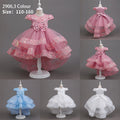 Exportnew arrivalgirl dress kids trailing princess dress mesh puffy performance dress flower girl dress cross-border in stock