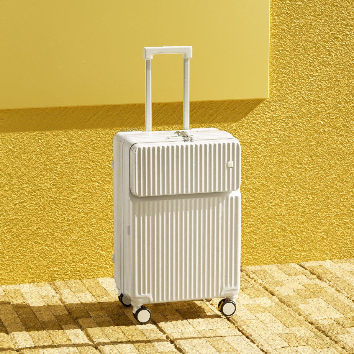 2025 new suitcase front open password box simple boarding large capacity durable high value suitcase