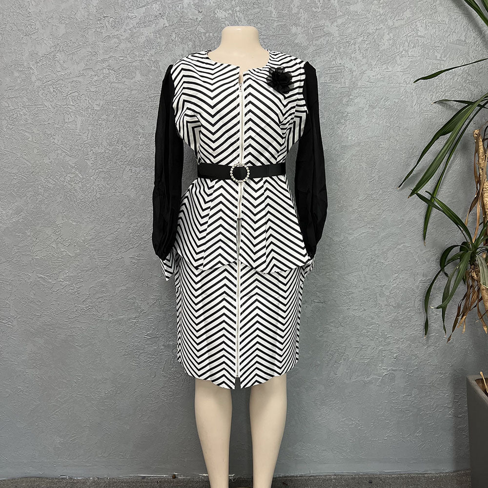 Export supply african plus size women's tops and skirts suitfashionprinting professional style grids formal wear special price