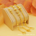 1 piece retro24k gold plated ball bead copper bracelet normcore party gift o point handmade bracelet women's stacking jewelry