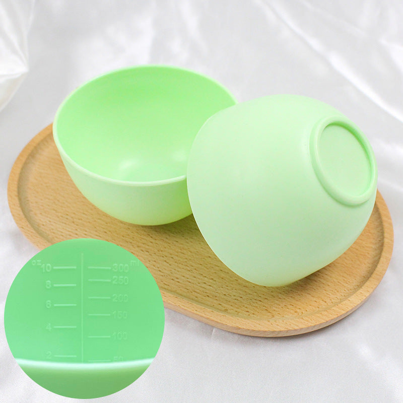 Beauty tools tpr imitation silicone mask bowl plastic soft bowl mask stick mixing bowl supplies beauty set medium size