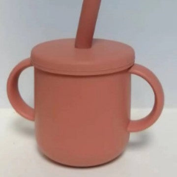 Sippy cup baby water cup silicone learning cup drop-resistant high-temperature resistant children's cup anti-fall baby bestseller silicone material