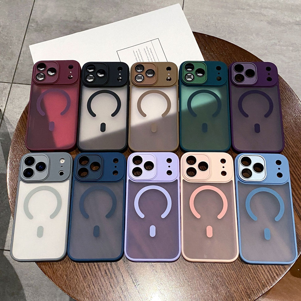 Suitable for iphone17 love horse orange mobile phone case 15 ya shield skin-feeling frosted magnetic suction apple 16 lens film protective cover