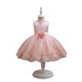 European and american style new girls' formal dress - beaded embroidered mesh tutu skirt - girls' dress - children's performance dress