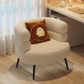 Nordic style lambswool single casual chair plaid makeup chair cute for home small sofa cross-border accessible luxury round stool