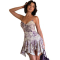 European and american women's clothing  summer new bohemian beach vacation irregular hem camisole dress