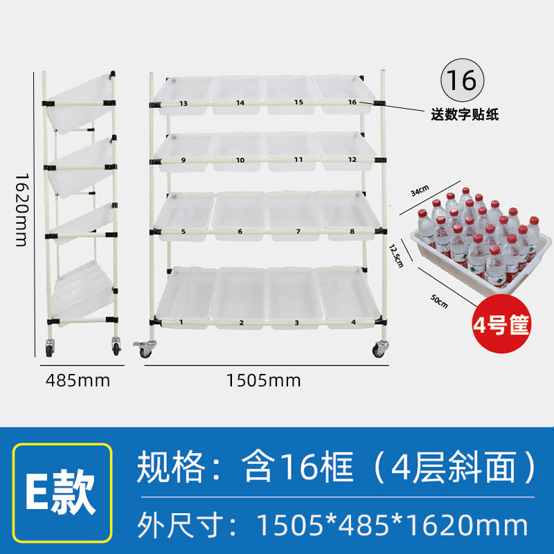 Mobile Shelf Wholesale Warehouse E-commerce Sorting Truck Wire Bar Picker Truck Silent Wheel Plastic Basket Wire Bar Truck Trolley