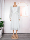 fashionnew arrivalelegantwork clothingpleated skirt   waist slimming looka chiffon dress