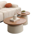Living room small apartment casualpopular coffee table round martini b&b iron art round table cream style apartment tea table no