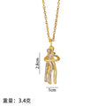 [titanium steel] european and american popular hug necklace for women, personalized niche high-end fashion stainless steel clavicle chain jewelry