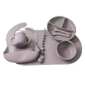 hot-selling kids' silicone dinnerware set, baby food feeding utensils 8-piece set, infant feeding supplies wholesale