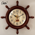 Rudder new chinoiserie wall clock living room mediterranean wall clock fashion clock silent quartz clock creative clock