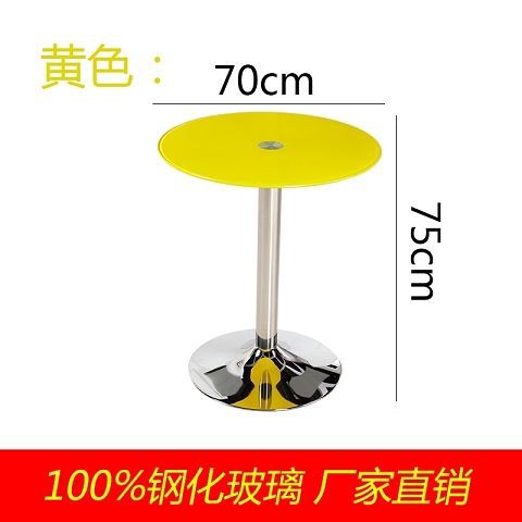 Tempered glass round table minimalist coffee table balcony lounge negotiation table small apartment coffee table discussion table and chairs free shipping