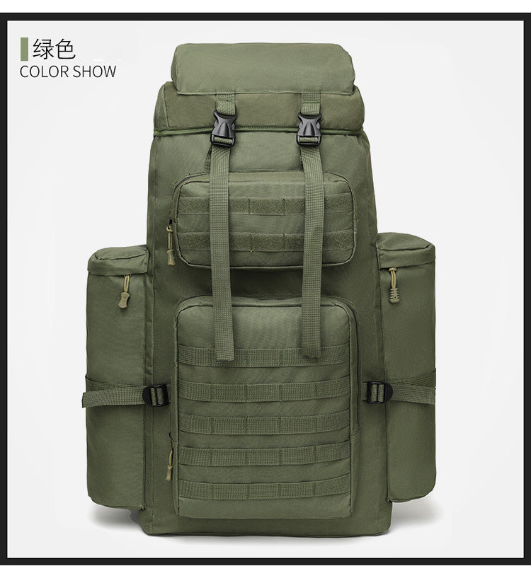 Sports mountaineering bag Large capacity backpack Multifunctional outdoor camping backpack Water-proof and wear-resistant travel bag