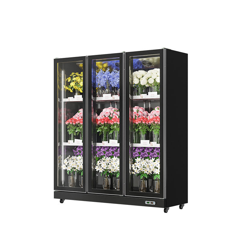 Huaer three-door flower cabinet air-cooled refrigerator commercial manufacturer refrigerator flower shop display cabinet flower preservation cabinet