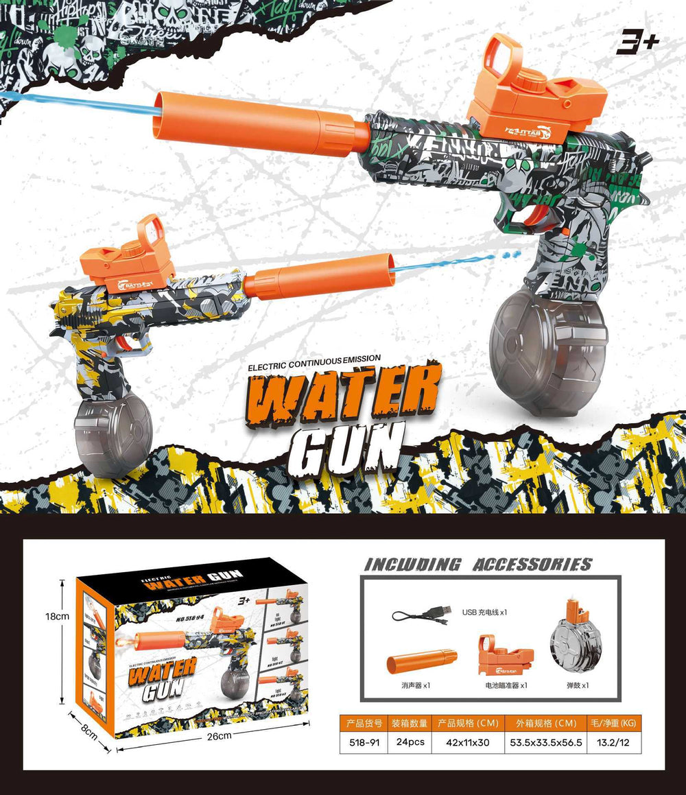 hot-selling water gun launch toy graffiti m416 amazon tk cross-border hot-selling short-spike toy water gun wholesale