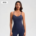 Women's yoga tank top with built-in bra pads, shockproof, high-stretch activewear for fitness, running, and training - camisole style (yg-1004)