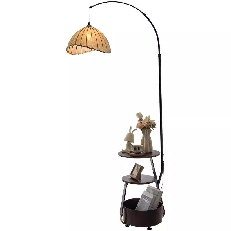 Used floor lamp living room sofa next to a few shelves all-in-one fishing lamp retro bedroom atmosphere storage lamp