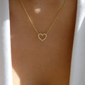 Wholesale alloy heart necklaces - european & american cross-border jewelry - versatile diamond-studded choker - women's water wave chain - high-end necklace