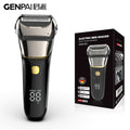 Reciprocating three-blade electric shaver for men, full body washable beard razor, rechargeable razor
