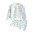 spring/autumn new girls' sweater dress set - korean style chic knitted cardigan and skirt two-piece outfit for babies - trendy