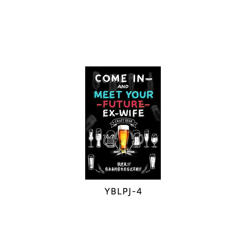 Beer painting industrial style bar decoration painting music dining bar KTV box izakaya pub barbecue shop mural