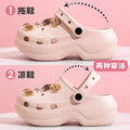 Thick sole crocs women's toe cap non-slip deodorizing filter not tired feet summer 2025new arrivalfashion slippers women's outwear