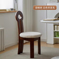 Key chair walnut color [white lambskin cushion]