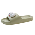 2024new arrival women's summer home cartoon big-eyed bird thick sole one-word casual beach slippers for women