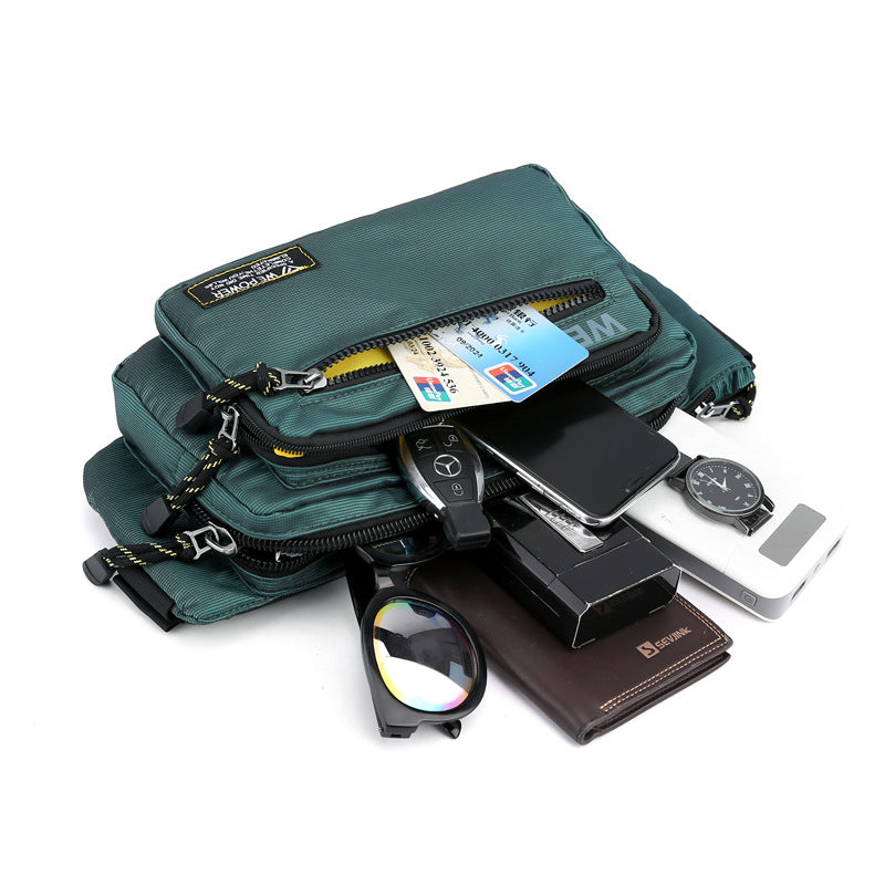 Cross-border new sports fanny pack, fashionable men's breast bag, messenger bag, outdoor running mobile phone bag, fitness equipment bag.