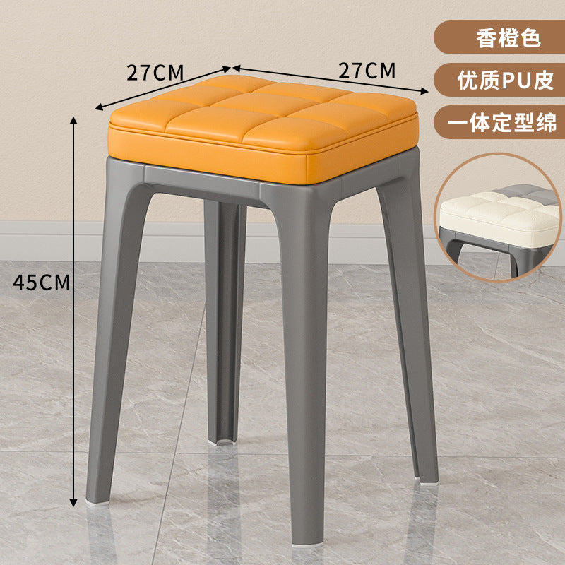 Modern minimalist plastic stool -  new arrival chair - dining chair - light luxury high-end feel - home use - small apartment dining table chair