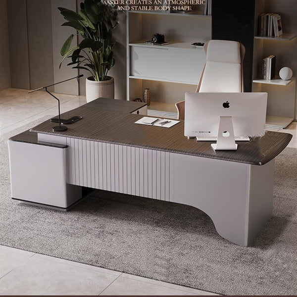 Fashion boss table President table Simple modern high-end manager table and chair combination Light luxury atmosphere General manager large class table