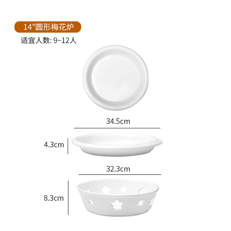 High-end ceramic pure cabbage plate, special-shaped asymmetrical cold dish plate, stir-fry plate, tableware for restaurants and hotels