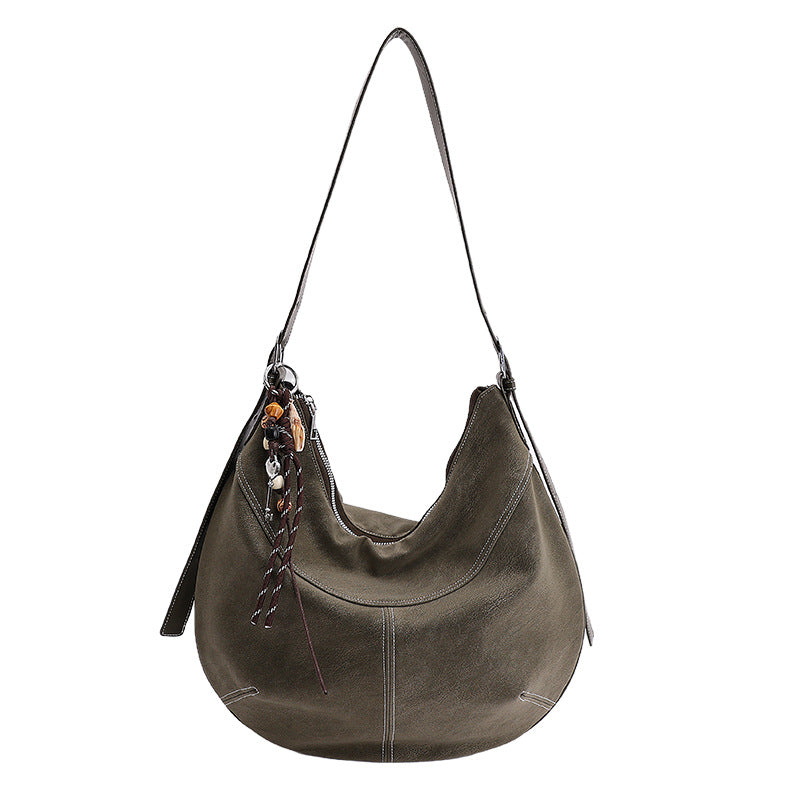 casual large capacity bag women's 2026 spring new trendy ladies' underarm bag versatile large capacity crossbody bag