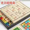 Children's tabletop game educational toy ten-in-one multi-function checkers flying chess chess storage double-sided chess board