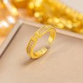 J17 gold-full diamond letter h ring