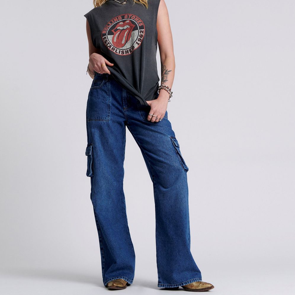 Temu multi-pocket jeans women's european and american washed workwear pants y2k style loose streetwear trendy jeans