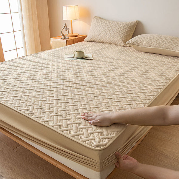 Knitted cotton soybean padded mattress class a brushed bedspread all-inclusive household Simmons mattress protective cover wholesale