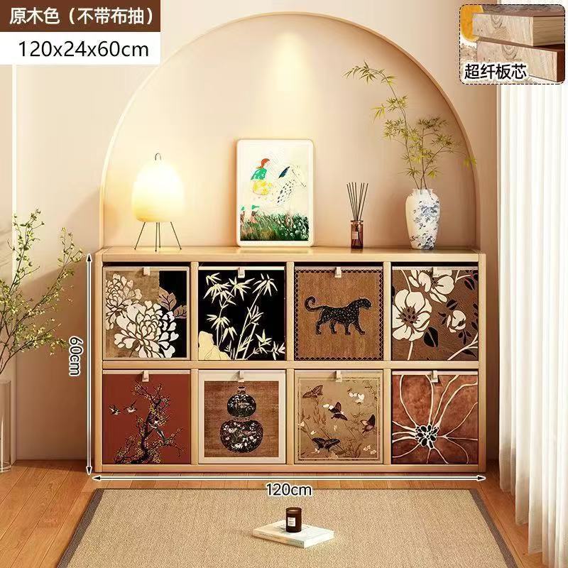 Simple bookcase all-in-one cabinet wall-mounted storage sofa side cabinet living room partition storage multi-layer storage cabinet bedside