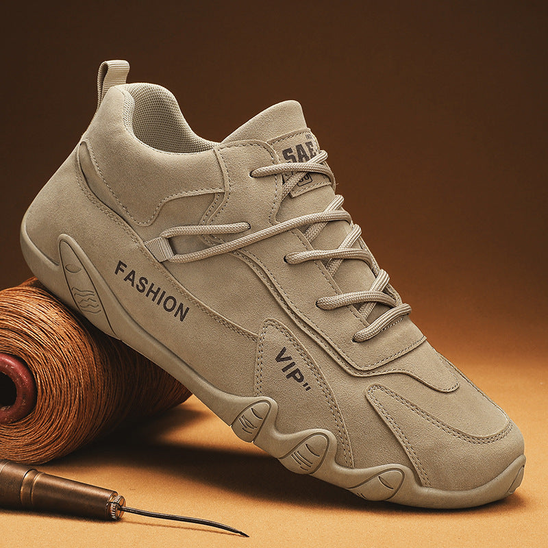 New spring/autumn men's work safety shoes - anti-slip construction boots, outdoor casual sneakers, trendy athletic shoes