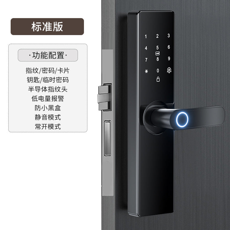 Fingerprint password wooden door lock ttlock electronic lock tuya graffiti lock password lock can be personalized smart lock door lock