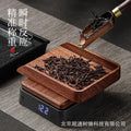 Tea digital scale walnut wood tea scale solid wood kitchen scale gram scale food scale tea set accessories rechargeable mini tea scale