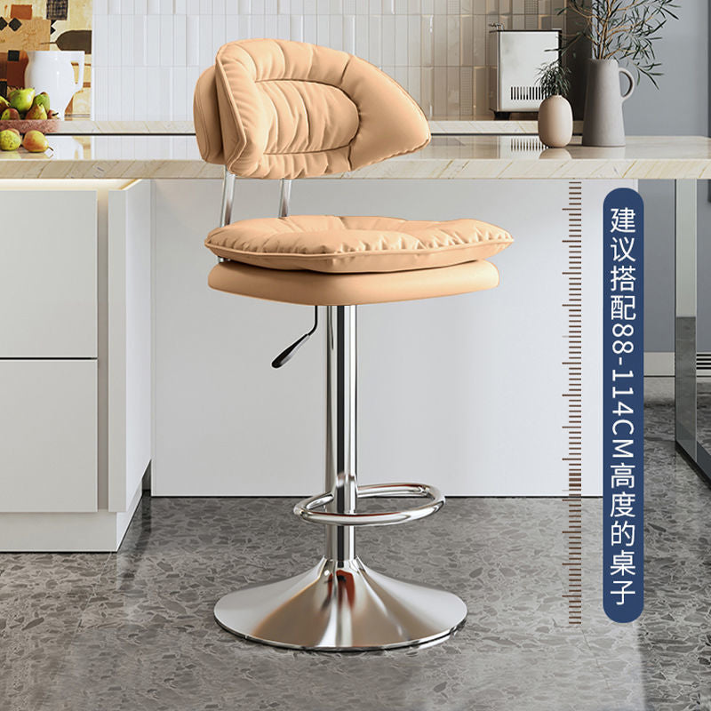 Bar stool, bar chair, front desk cashier swivel chair, adjustable height high stool, home beauty salon barber backrest swivel chair