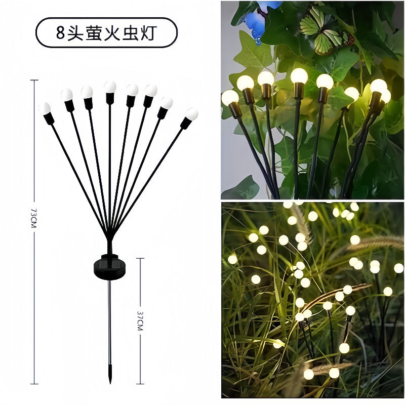 Solar light Outdoor garden light Automatic light in the dark Solar butterfly Firefly rose floor insert night light