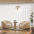 Cream furniture single sofa chair lazy internet celebrity style single chair small apartment balcony designer casual chair for home